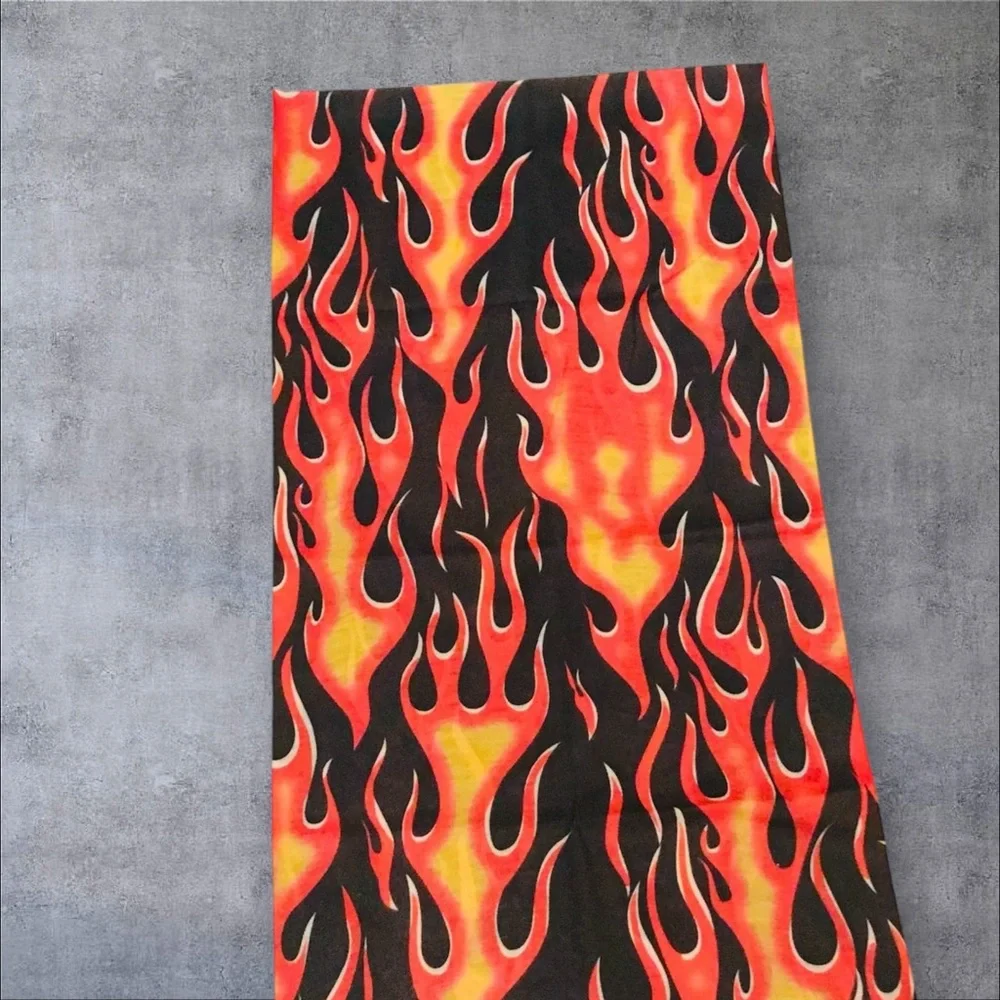 Fire Flame Fuego 16 n 1 Neck Gaiter Face Cover Dust Mask Biker Rag 90s Aesthetic